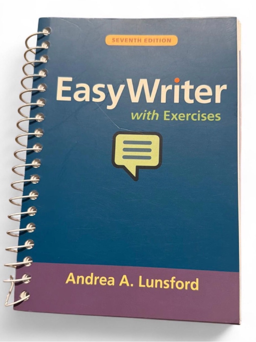 EasyWriter with Exercises by Andrea A. Lunsford - Teal & Purple Spiral Notebook